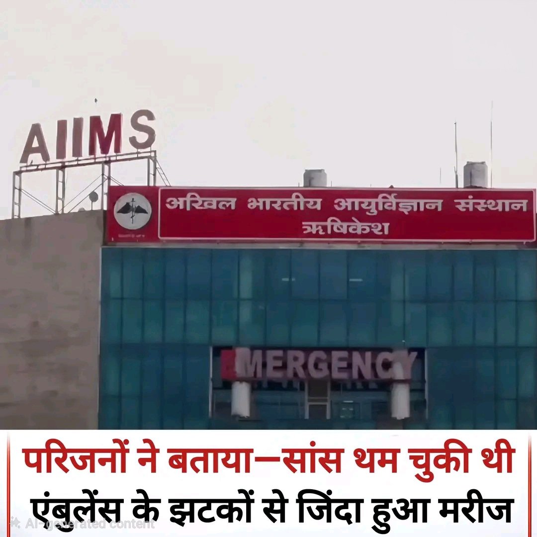 ऋषिकेश एम्स अस्पताल की मुख्य इमारत और आपातकालीन विभाग